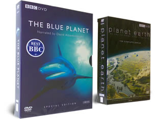 Planet Earth DVD and Blue Planet DVD sets